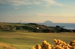 on the King Robert the Bruce Course at the Trump Turnberry Resort on May 29, 2018 in Turnberry, Scotland.