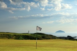 on the King Robert the Bruce Course at the Trump Turnberry Resort on May 28, 2018 in Turnberry, Scotland.