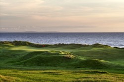 Looking over to 11th green from 17th hole, Machrihanish Dunes - Argyll Scotland